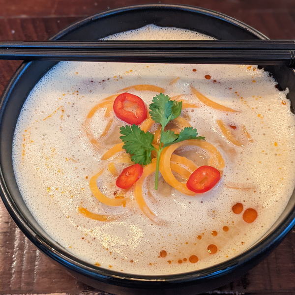Ginger and Miso Broth with Sweet Potato Noodles - Local Roots NYC