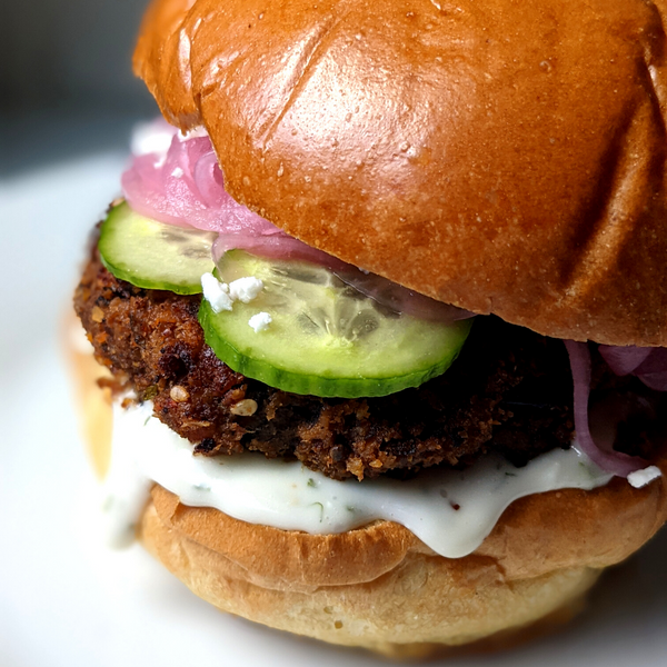 Za’tar Eggplant and Chickpea Burgers - Local Roots NYC