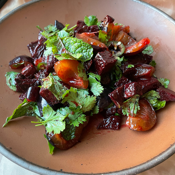 Beet and Stone Fruit Salad - Local Roots NYC
