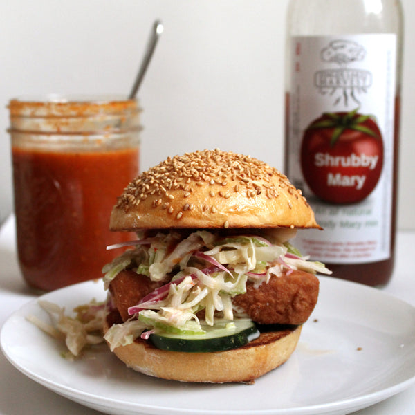 Shrubby Mary Fried Tofu Sandwich - Local Roots NYC