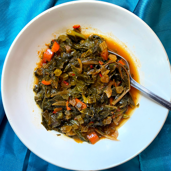 Warm Braised Greens with Tomato