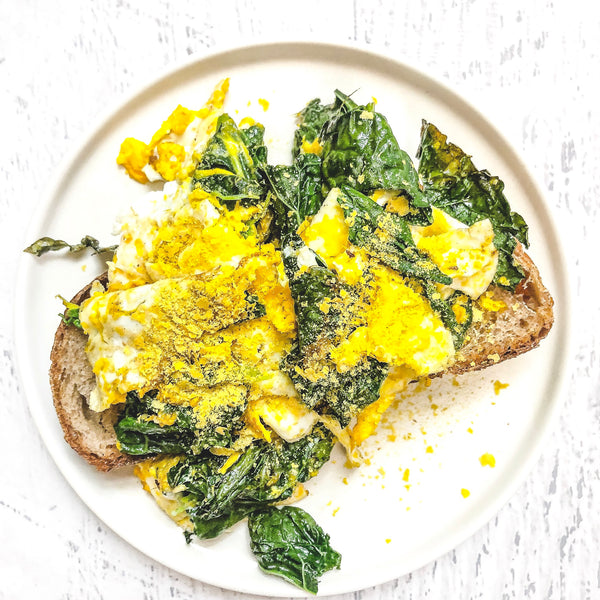 Eggs & Greens Tartine (Open Faced Sandwich)