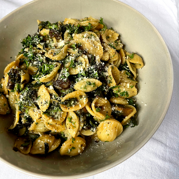 Oyster Mushroom and Kale Carbonara