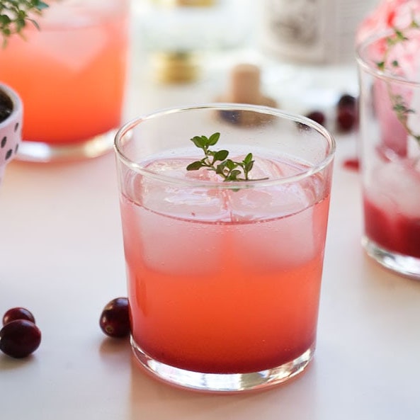 Cranberry Thyme Gin and Tonic