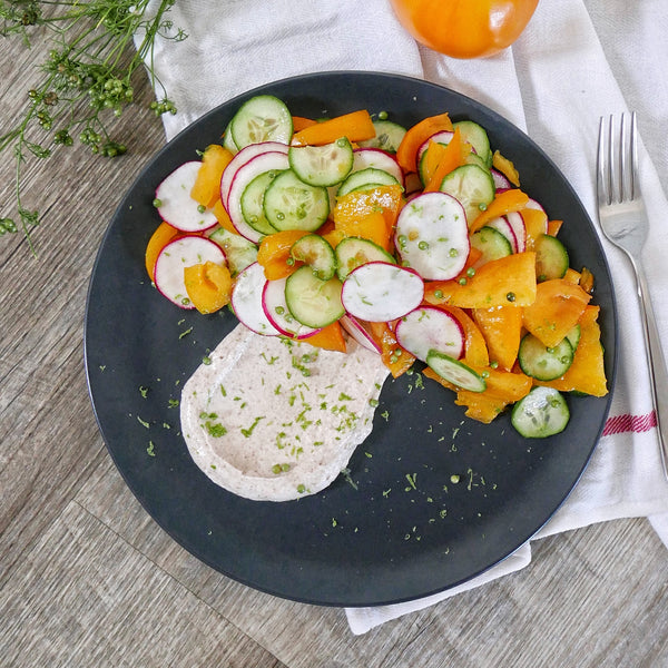 Tomato and Coriander Berry Salad with Spiced Yogurt