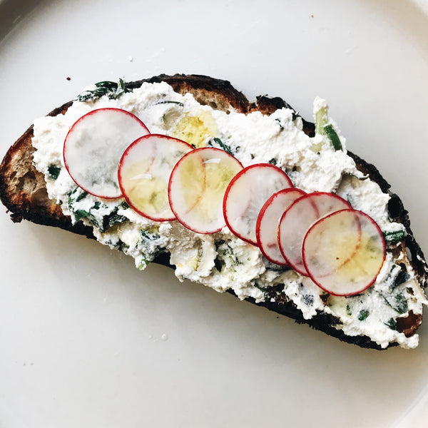Ramp, Ricotta & Lemon Toast