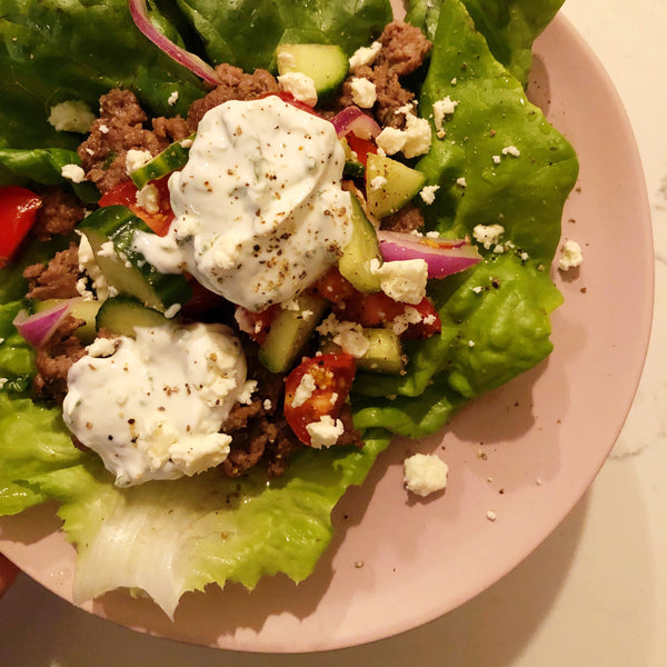 Greek Lamb Lettuce Wraps