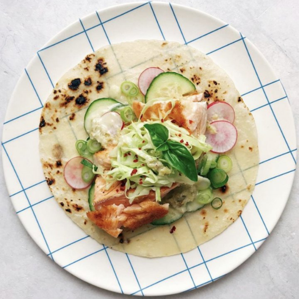 Pan-Seared Salmon Tacos