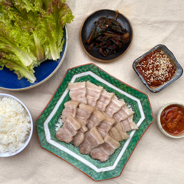 Pork Belly Lettuce Wraps (Bossam)