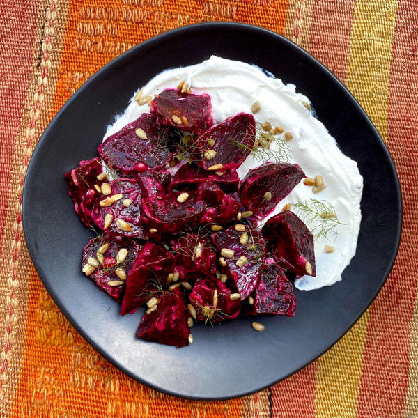 Preserved Lime Marinated Beets with Labne