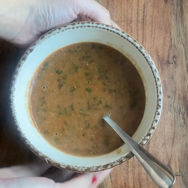 Vegetarian Lentil & Sweet Potato Soup