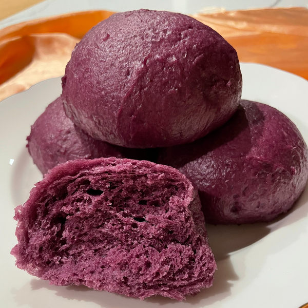 Purple Sweet Potato Steamed Buns (Mantou)