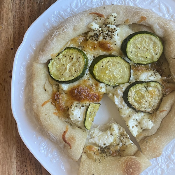 Cast Iron Zucchini Pizza