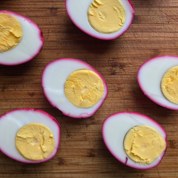 Beet-Brined Deviled Eggs