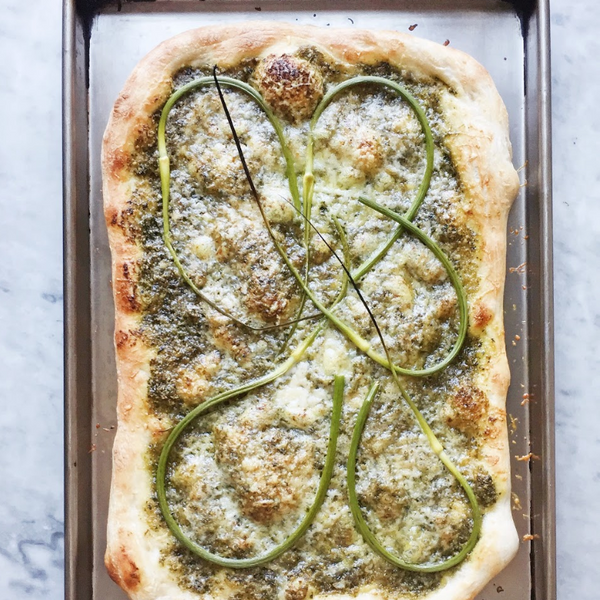 Garlic Scape Pizza