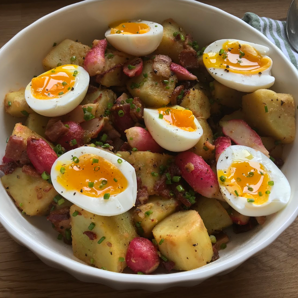 Sweet Potato Salad with Bacon & Chipotle Peppers - Local Roots NYC