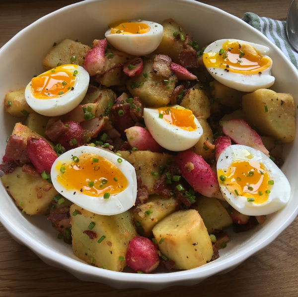 Sweet Potato Salad with Bacon & Chipotle Peppers