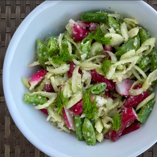 Radish, Fennel, & Snap Pea Salad