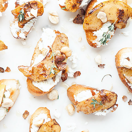 Quince and Goat Cheese Crostini