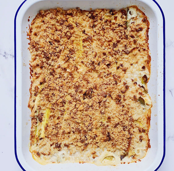 Burdock & Leek Gratin