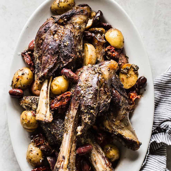 Slow Cooker Greek Lamb Shanks