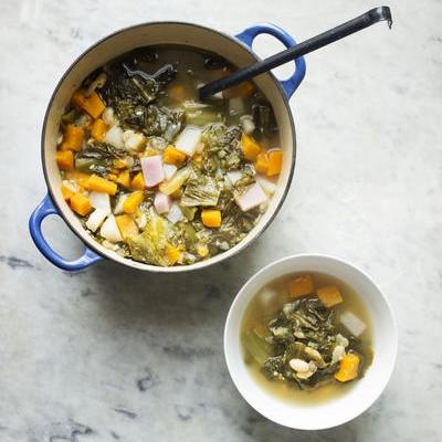 Escarole Butternut & Turnip Soup