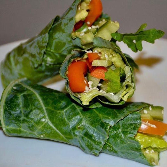 Crunchy Collard Green Wraps